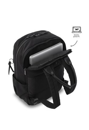 Morral Ejecutivo Porta PC 14" Toscana Negro Mujer
