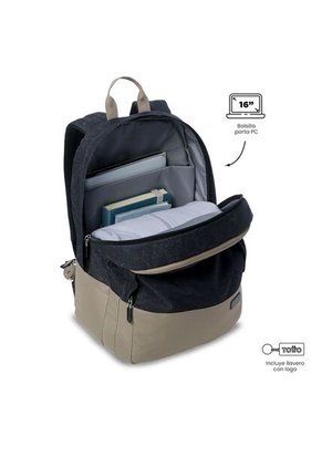 Morral Universitario Toluca 2.0 Porta PC 16" Negro Mujer