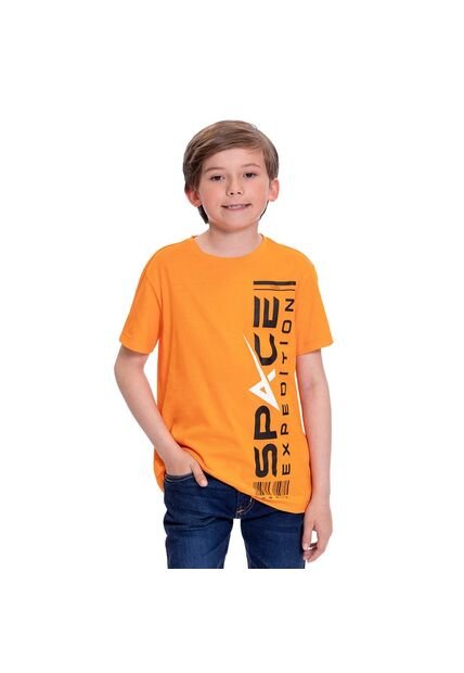 Camiseta Para Niño Proyecty Color Naranja
