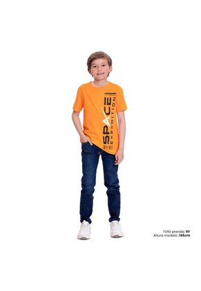Camiseta Para Niño Proyecty Color Naranja
