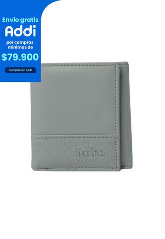 Billetera Para Hombre Saffiano Aqi Negra Con RFID Blocker Totto