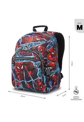 Morral Juvenil Porta PC 13" Gommas Spiderman Rojo