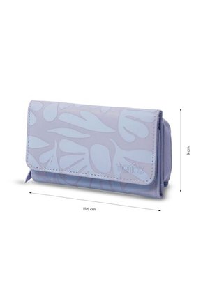 Billetera Mujer Texture Grande Con RFID Blocker Morada