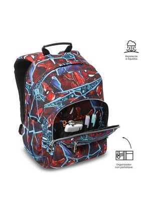 Morral Juvenil Porta PC 13" Gommas Spiderman Rojo