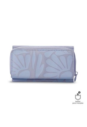 Billetera Mujer Texture Grande Con RFID Blocker Morada