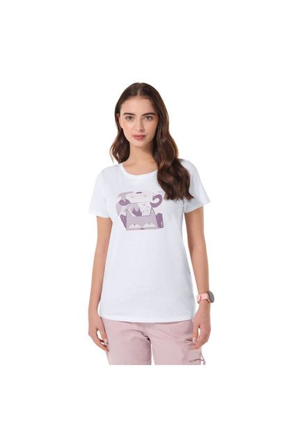 Camiseta Estampada Para Mujer Dusti Blanca