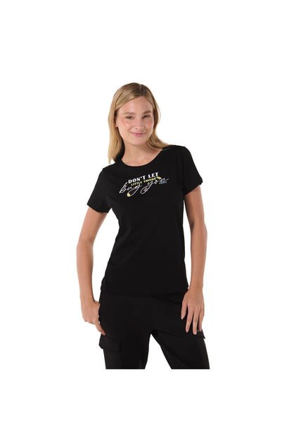 Camiseta Estampada Para Mujer Dusti Negra