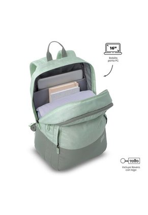 Morral Universitario Toluca 2.0 Porta PC 16" Verde Mujer