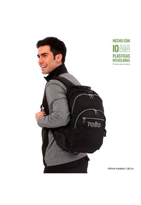 Morral Juvenil Porta PC 14" Rayol Negro
