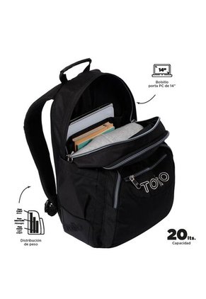 Morral Juvenil Porta PC 14" Rayol Negro