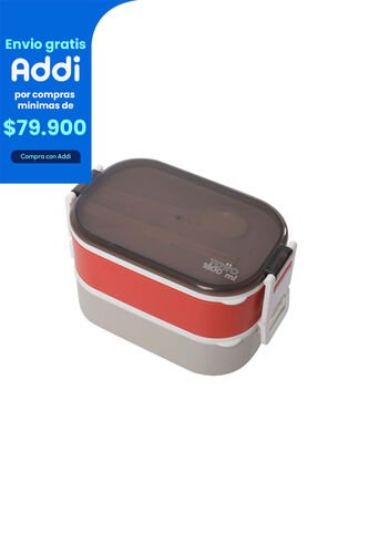 Portacomidas Magu Gris/Rojo Totto