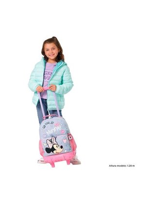 Combo Escolar Minnie Morral Con Ruedas Y Lonchera Aesthetic