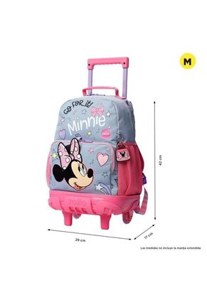 Combo Escolar Minnie Morral Con Ruedas Y Lonchera Aesthetic