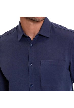 Camisa Para Hombre Eltit Manga Larga Azul