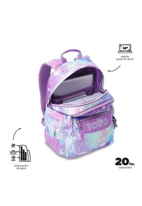 Morral Juvenil Porta PC 14" Rayol Morado