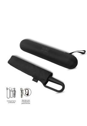 Sombrilla Mediana Aurora Con Filtro UV Negra