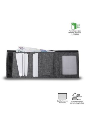 Billetera Hombre Riva Grande Con RFID Blocker Gris