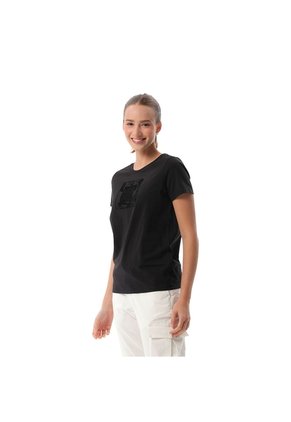 Camiseta Estampada Para Mujer Minnie Cute Manga Corta Negra