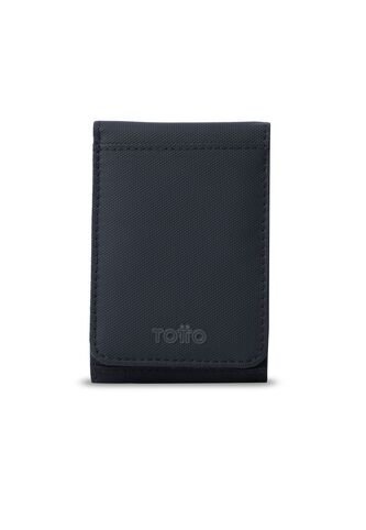 Billetera Hombre Wood 2 Grande Con RFID Blocker Azul Totto