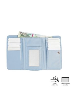 Billetera Texture Var Con RFID Blocker Azul