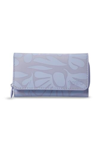 Billetera Mujer Texture Grande Con RFID Blocker Morada Totto