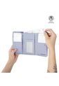 Billetera Mujer Texture Grande Con RFID Blocker Morada de Totto