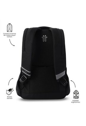 Morral Universitario Porta PC 14" Misisipi Negro Unisex