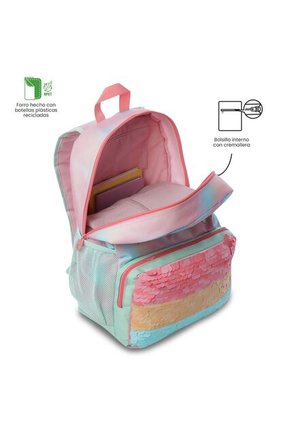Morral Para Niña Rainbow Star Grande Rosado