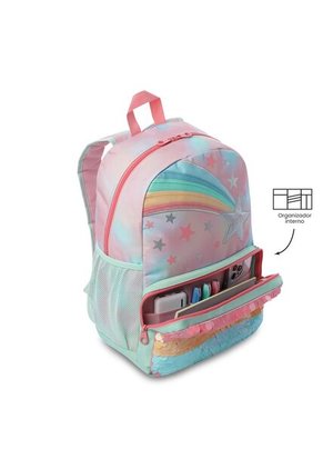 Morral Para Niña Rainbow Star Grande Rosado