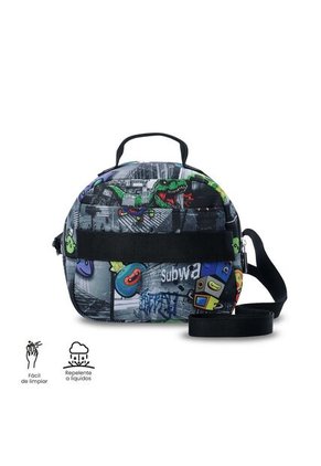 Lonchera Térmica Para Hombre Borrador Mediano Negra