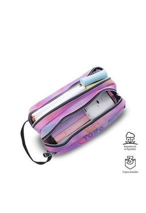 Cartuchera Multiuso Agapec Glitter Grande Rosada Mujer