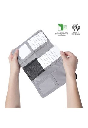 Billetera Para Mujer Smooth Sub Con RFID Blocker Negra