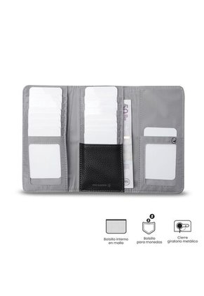 Billetera Para Mujer Smooth Sub Con RFID Blocker Negra