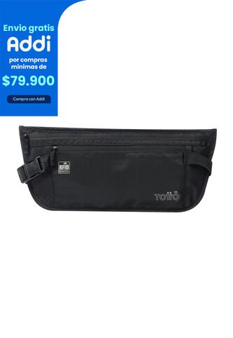 Canguro Invisible De Viaje Security Con RFID Blocker Negro Totto