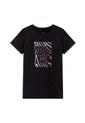 Camiseta Estampada Para Mujer Prime Manga Corta Negra de Totto