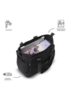Bolso Para Mujer Maxi Tote Grande Porta PC 16" Negro