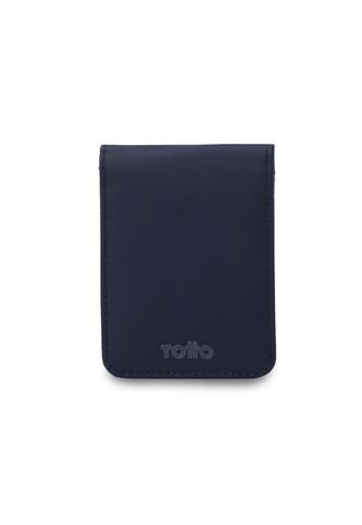 Billetera Hombre Wood Pequeña Con RFID Blocker Azul Totto