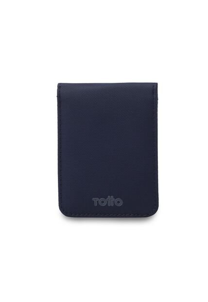 Billetera Hombre Wood Pequeña Con RFID Blocker Azul
