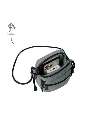 Bolso Para Hombre Riva Crossbody Pequeño Gris