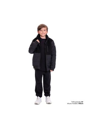 Chaqueta Para Niño Andy Acolchada Color Negra