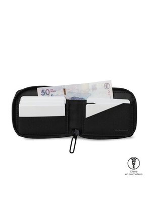Billetera Hombre Wood Mediana Con RFID Blocker Negra