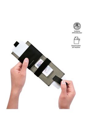 Portadocumentos Flapp 2.0 Con RFID Negra
