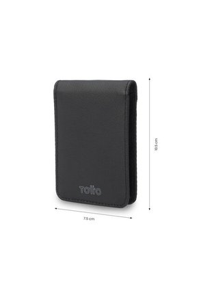 Billetera Hombre Wood Pequeña Con RFID Blocker Negra