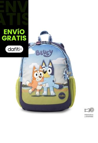 Morral Unisex Bluey Mediano Color Azul Totto