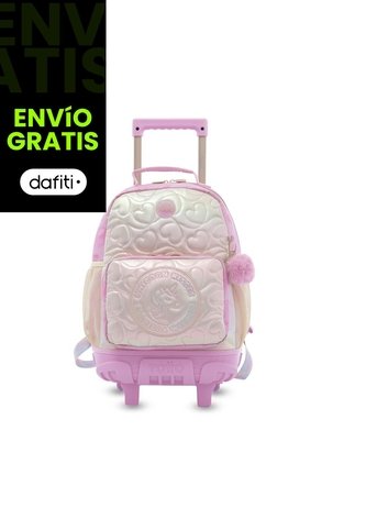 Maleta Para Niña Con Ruedas Unicorn Kisses Mediano Amarillo Totto