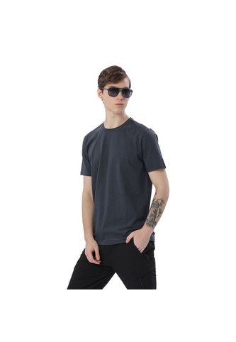 Camisa Para Hombre Unicolor Manne Manga Corta Azul Totto