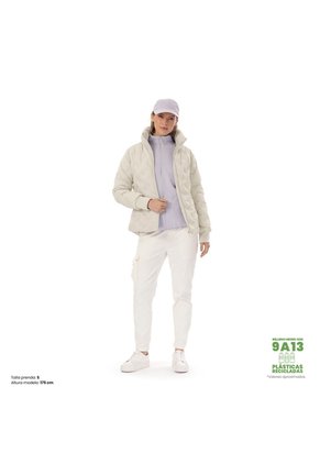 Chaqueta Acolchada Para Mujer Bab Blanco Hueso