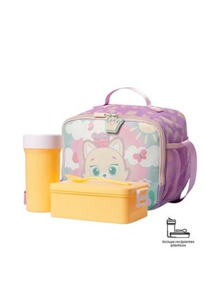 Lonchera Térmica Para Niña Queen Cat Grande Rosada