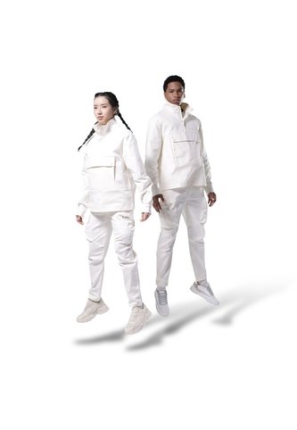 Chaqueta Unisex Trek Blanca Tipo Pullover Totto