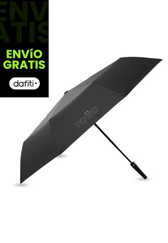 Sombrilla Mediana Aurora Con Filtro UV Negra Totto